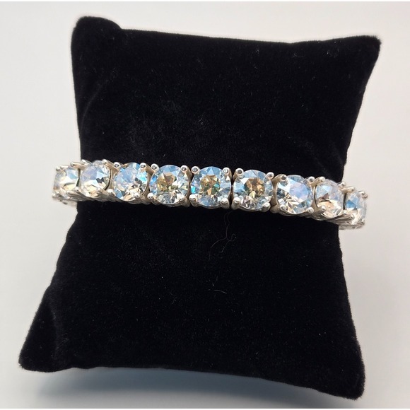 Park Lane Jewelry - Park Lane Impression Tennis Bracelet Silver Clear CZ Adjustable 7–8.75"